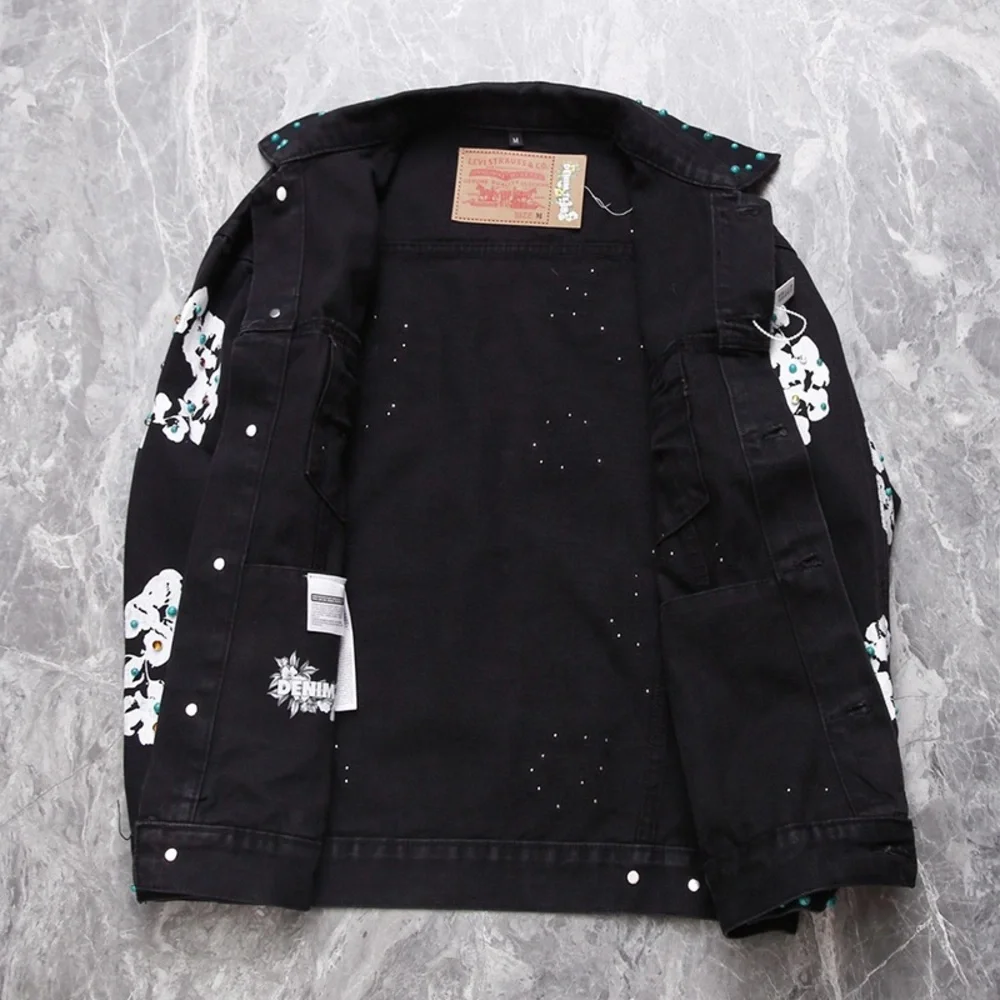 Denim Tears × Levi's Floral Black Denim Jacket - Picture 3 of 8